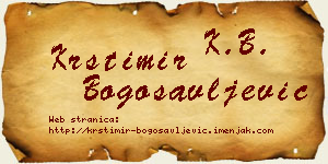 Krstimir Bogosavljević vizit kartica
